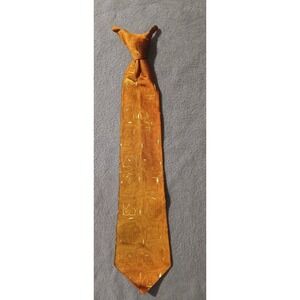 Wembley Men's Clip On Tie Rust Orange Jacquard Silk